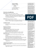 Annotated Legal CV For Vacation Scheme Application