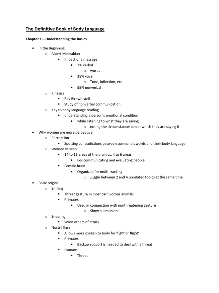 Body language meanings with pictures pdf image