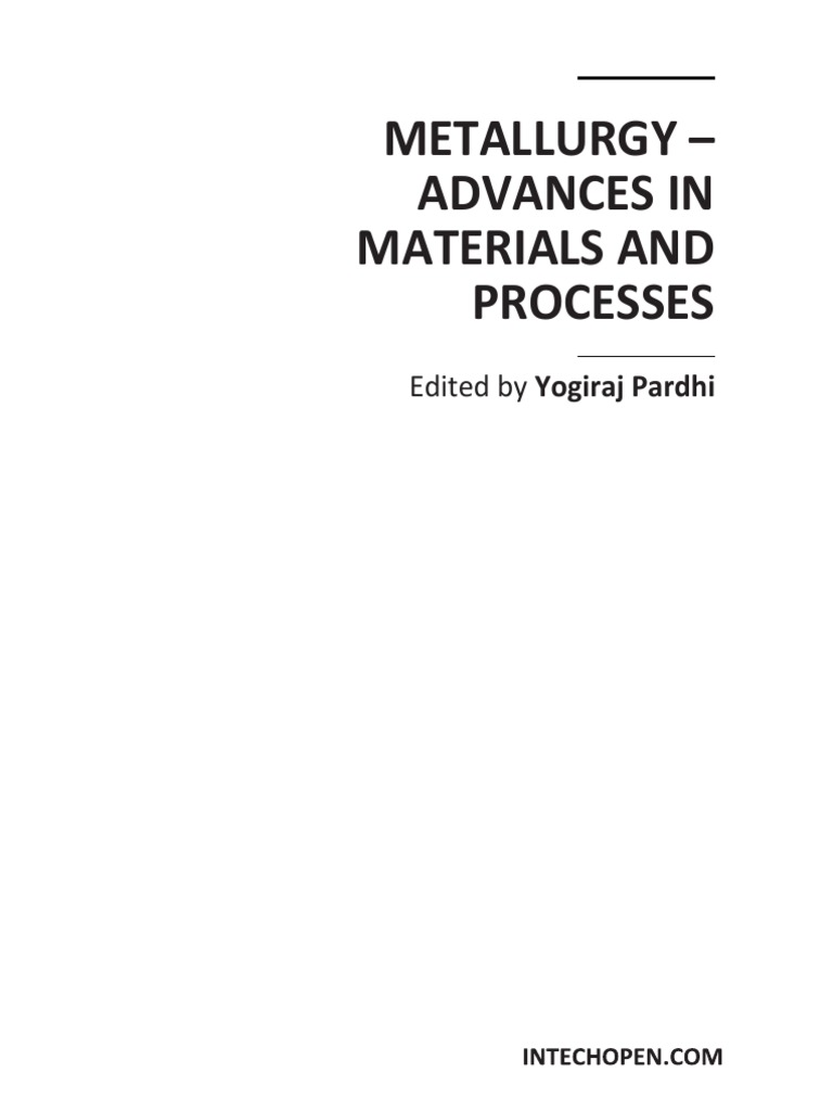 Metallurgy - Advances in Materials and Processes | PDF | Heat Treating ...