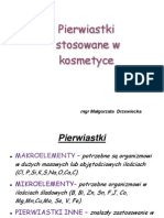 Podstawowe Wiadomosci Dotyczące Pierwiastków Chemicznych Stosowanych W Kosmetyce.