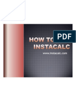 How to Use Instacalc