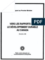 Vers les rapports sur Le développement durable Au canada