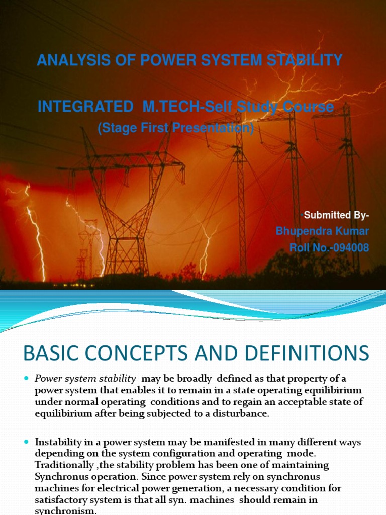 Power System Stability Analysis | PDF | Electric Power System | Engines