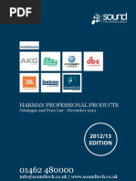 Download Sound Technology Harman Pro UK Catalogue and Retail Price List  by Sound Technology Ltd SN111131157 doc pdf