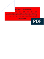 Percent of Grade to Degrees of Slope Angle Conversion Chart