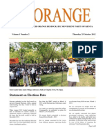The Orange Newsletter Volume 1 Number 2. 25 October 2012