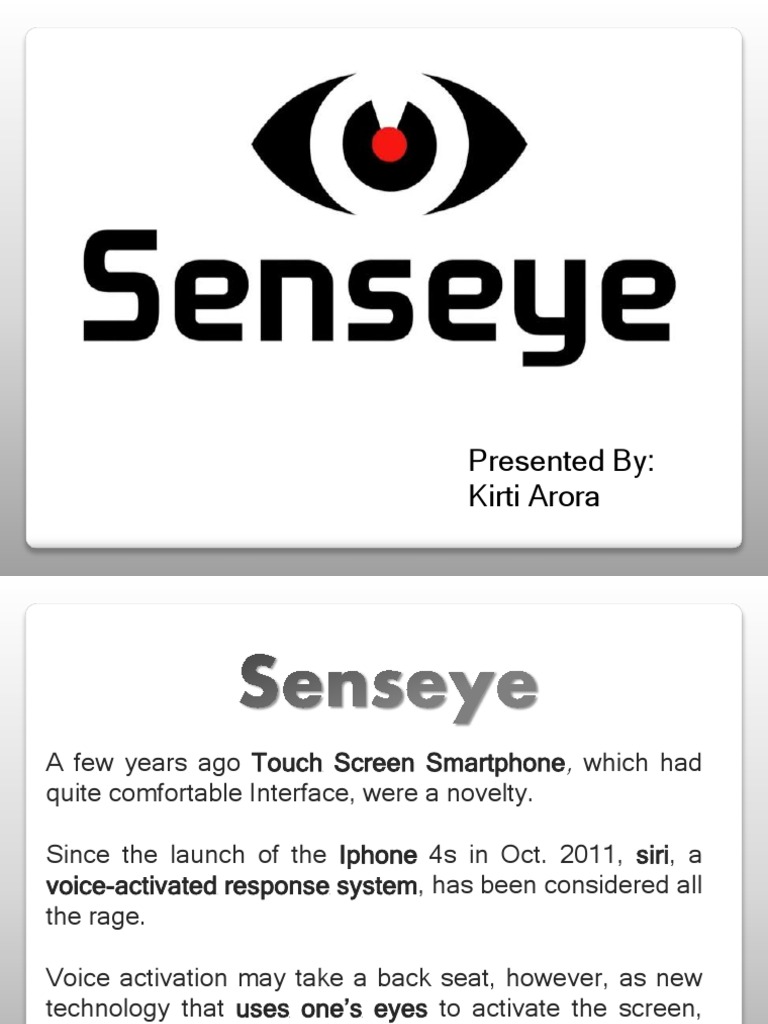 Eye Tracking Technology by Senseye | PDF | Smartphone | Computing