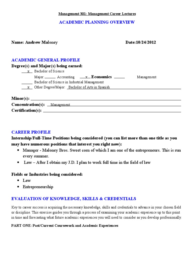 Academic Planning Overview | PDF | Law School | Academic Degree