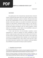 Jorge Larrosa - Experiência e alteridade em educação