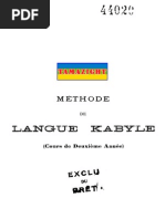 Download METHODE DE LA LANGUE KABYLE Cours de Deuxime Anne - SA Boulifa 1913 by idlisen SN111156855 doc pdf