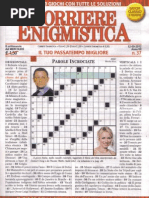 Corriere Enigmistica n.37 Del 12 Settembre 2012