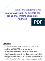 Procedimientos para Auditar La Toma Física de Inventarios