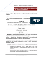 Ley para la Celebración de Espectáculos Públicos en el D.F.