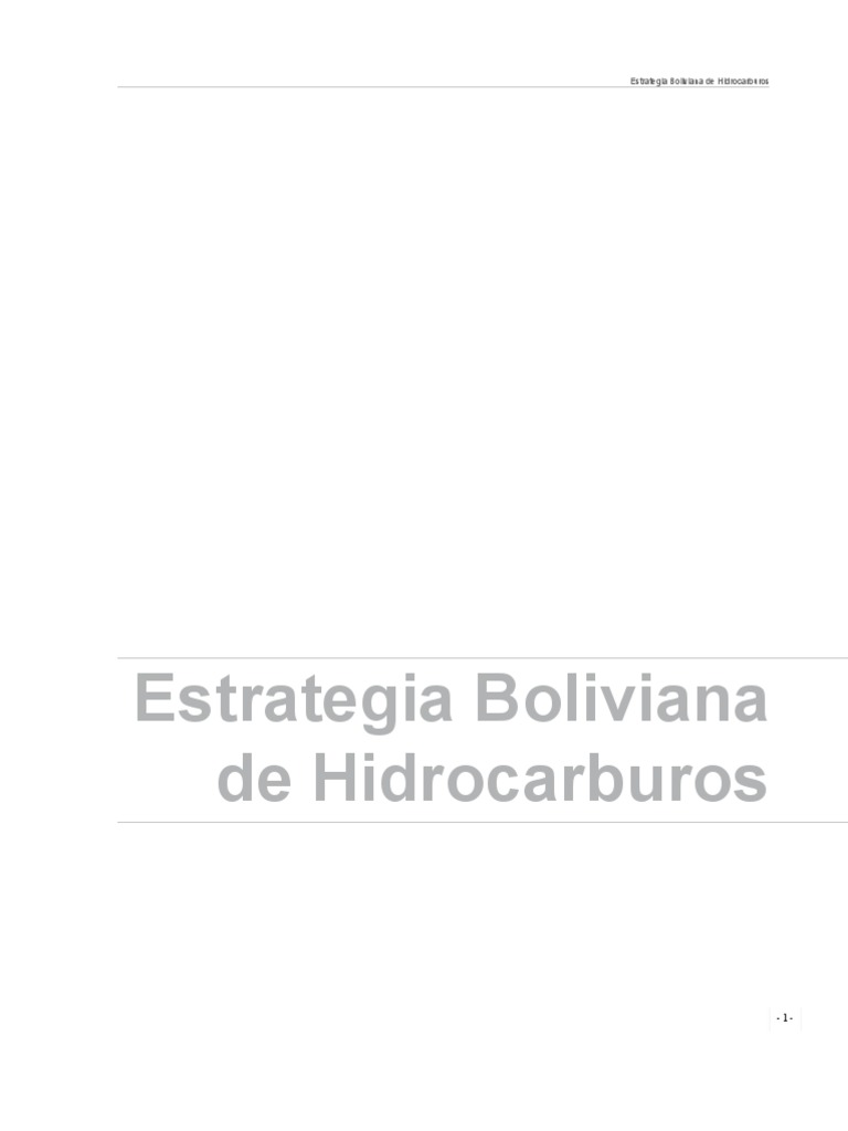 Estrategia de Hidrocarburos en Bolivia | PDF | Bolivia | Petróleo