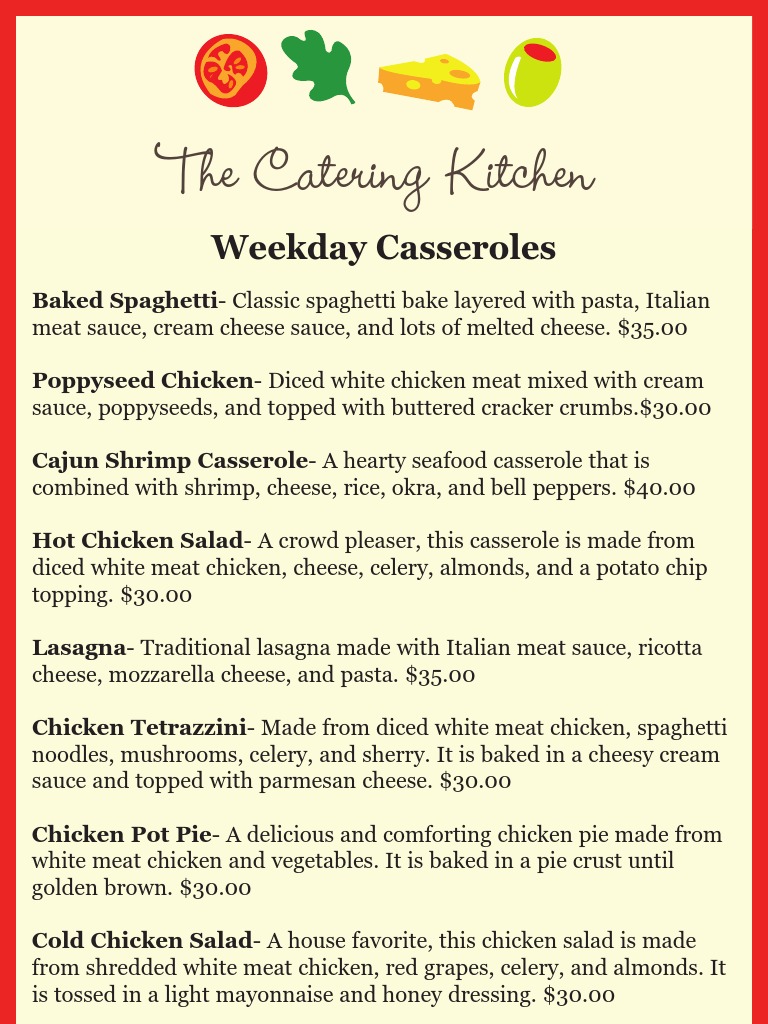 TheCateringKitchen WklyPoster | PDF