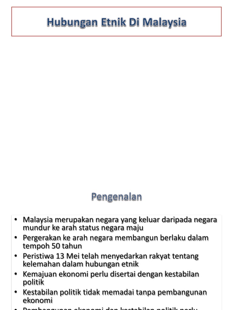 Hubungan Etnik Di Malaysia  PDF