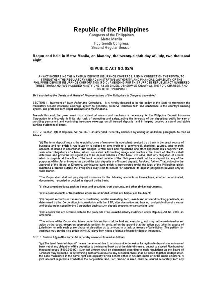 Ra 9576 | PDF