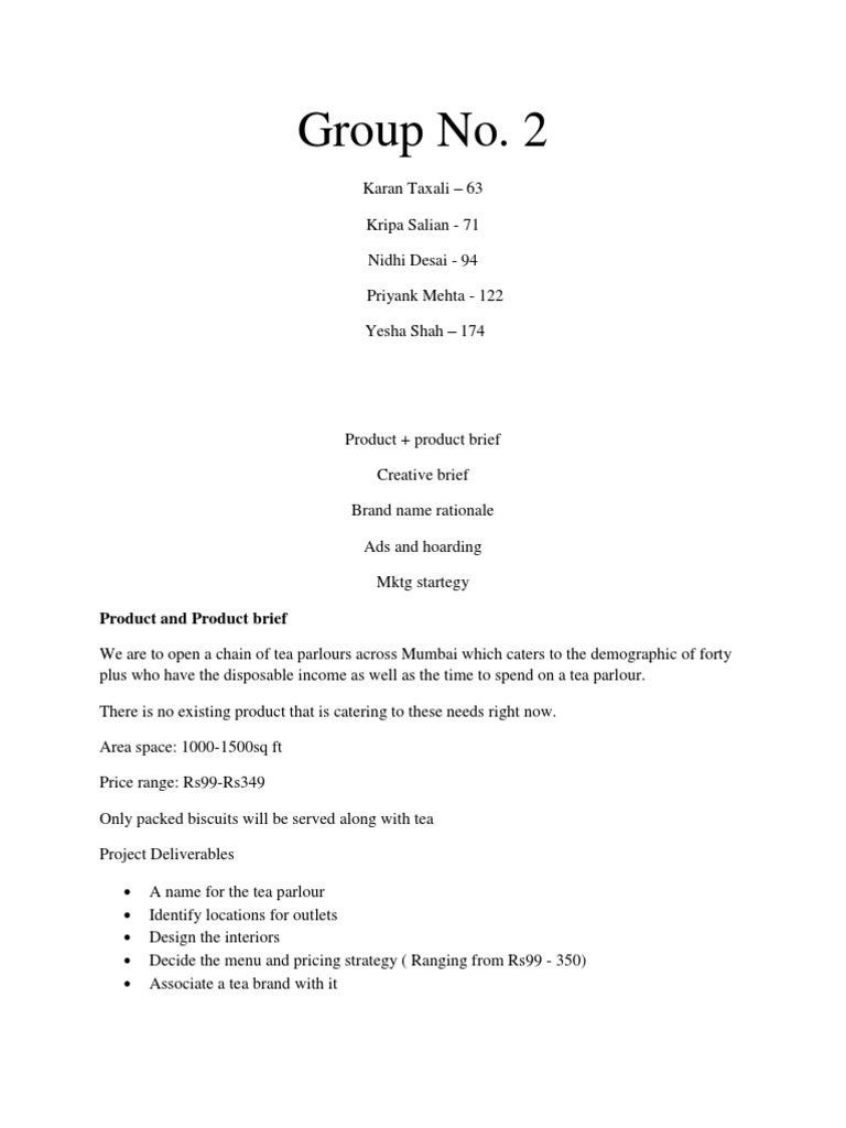 For Tea Imc PDF Tea Target Audience