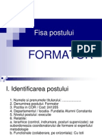 fisa postului formator