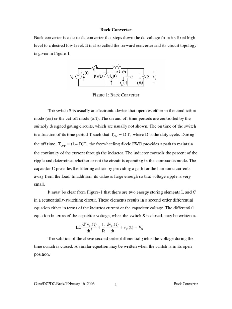 Buck Converter PDF Force Electrical Engineering