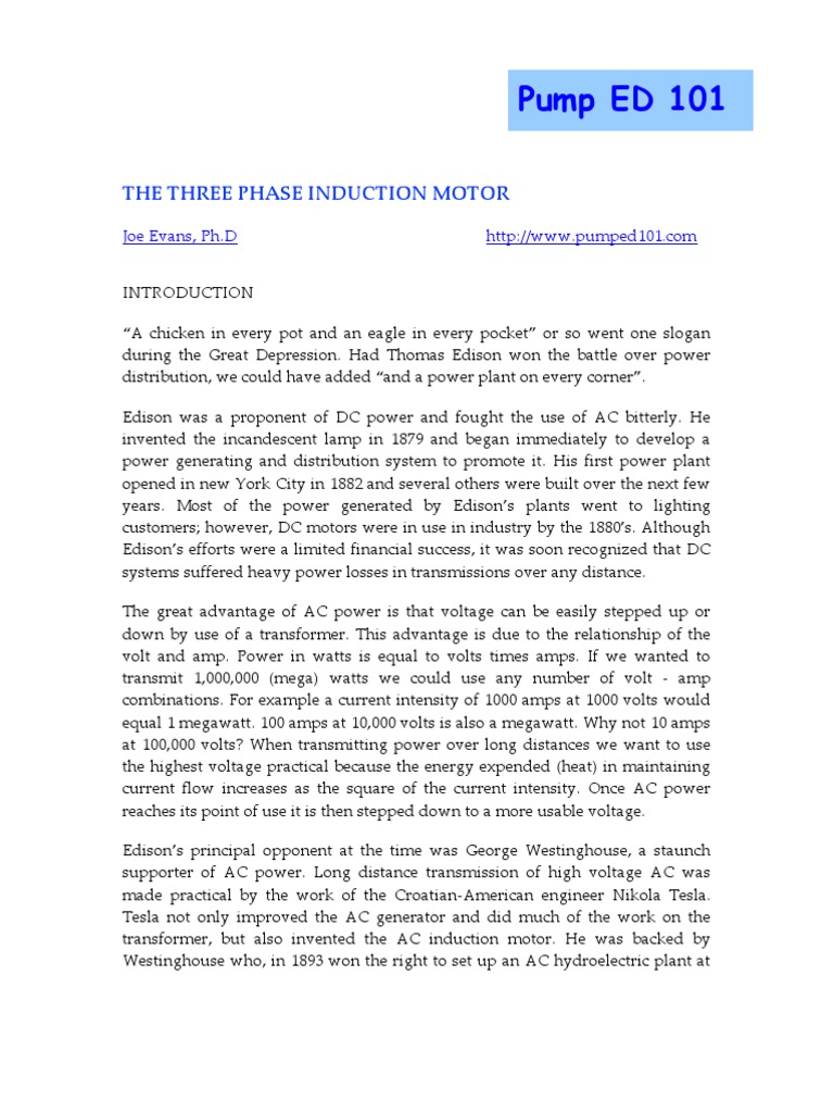 The Three Phase Induction Motor | PDF