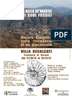 Volantino-Mostra-La Rasa Di Varese e i Suoi Fossili