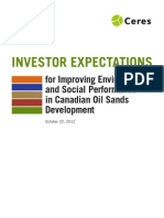 Canadian Oil Sands - Investor Expectations for Improving Environmental Social Performance