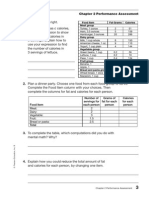 If One Serving Has C Calories,: Chapter 2 Performance Assessment