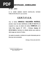 CONSTANCIA DOMICILIARIA