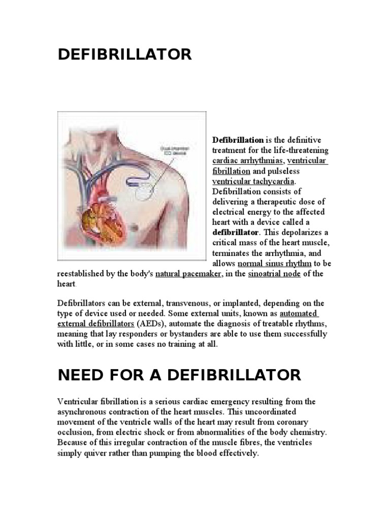 Defibrillator Cardiac Arrhythmia Cardiology