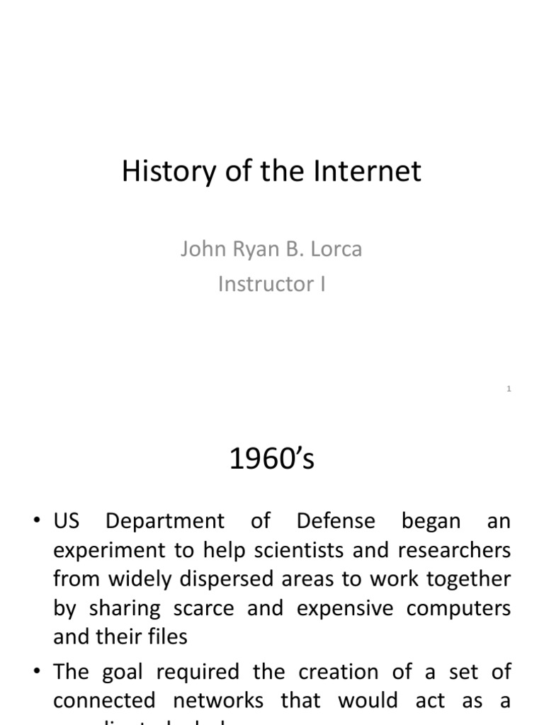 History of the Internet for Students | PDF | Wide Area Network ...