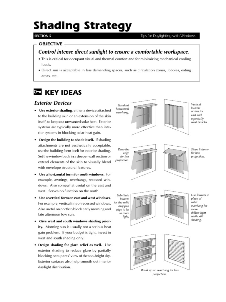 Shading Strategy: Key Ideas | PDF | Window | Lighting