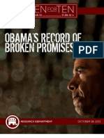 Obama's Record Of Broken Promises