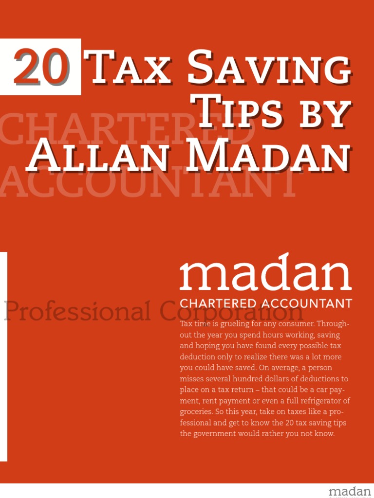 20 Tax Return Tips Canada PDF Trust Law Tax Deduction