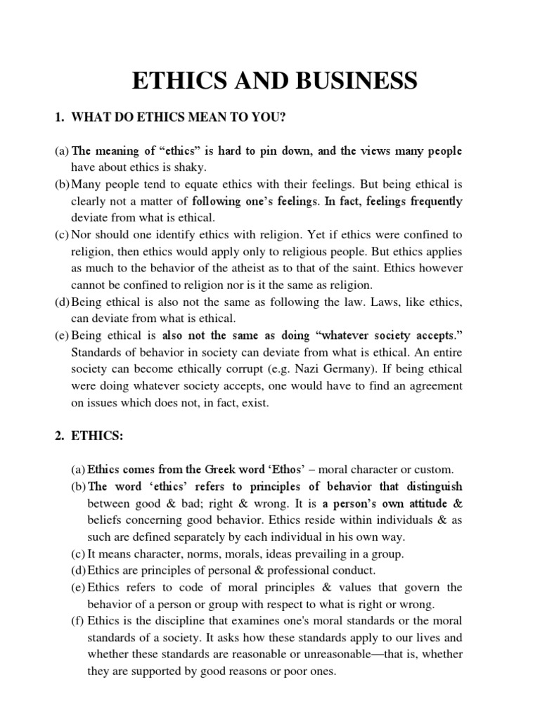 Understanding Ethics in Business | PDF | Business Ethics | Morality