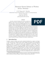 Routing For Maximum System Lifetime in Wireless Ad-Hoc Networks