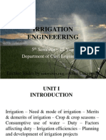 Irrigation Engineering Unit I