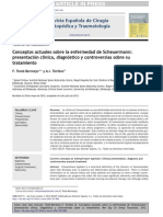 Conceptos Actuales Sobre La Enfermedad de Scheuermann Presentación Clínica, Diagnóstico y Controversias Sobre Su Tratamiento