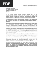CARTA DE EXPOSICIÓN DE MOTIVOS  Ensayos  Aprendizaje