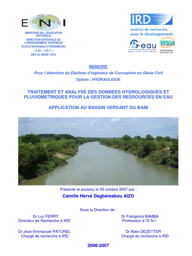 Mémoire d'ingénieur en GC option hydraulique | Hydrologie | Sciences de ...