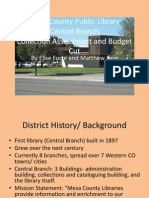 Mesa County Public Library Central Branch Collection Assessment and Budget Cut