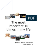 The Most Important 10 Things in My Life