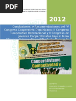 Conclusiones y Recomendaciones v Congreso Cooperativismo Dominicano