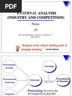 External Analysis (Industry and Competition) : Payne