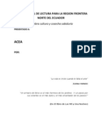 Proyecto de Incentivo A La Lectura para La Region Norte Del Ecuador