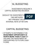 Capital Budgeting: Long-Term Investments Require A Capital Budgeting Decision