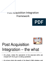 Post Acquisition Integration Framework