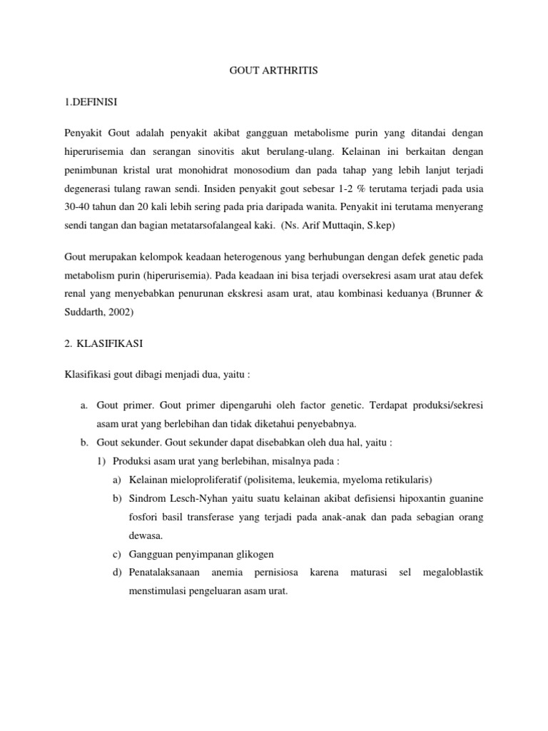 Makalah Gout Arthritis PDF