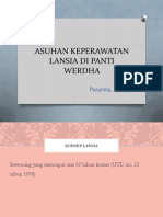 Asuhan Keperawatan Lansia Di Panti Werdha