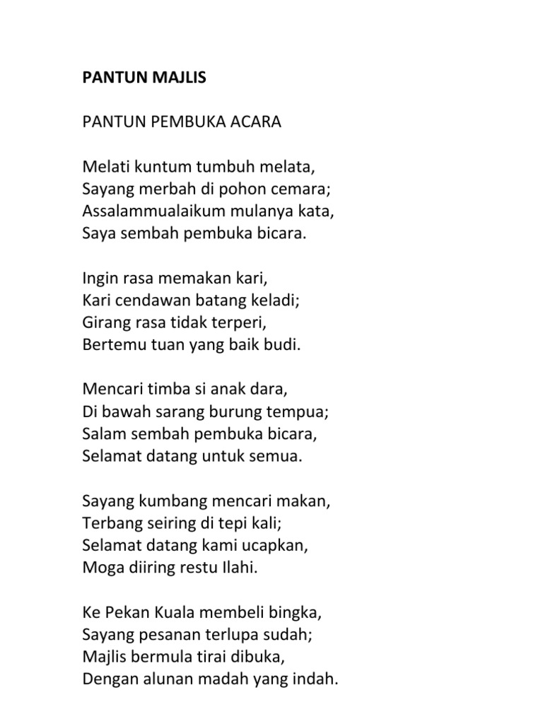 Pantun Majlis  PDF